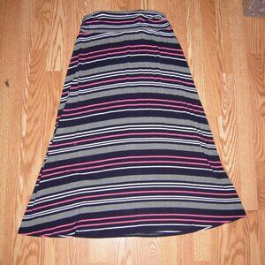 Merona Striped Maxi Skirt L